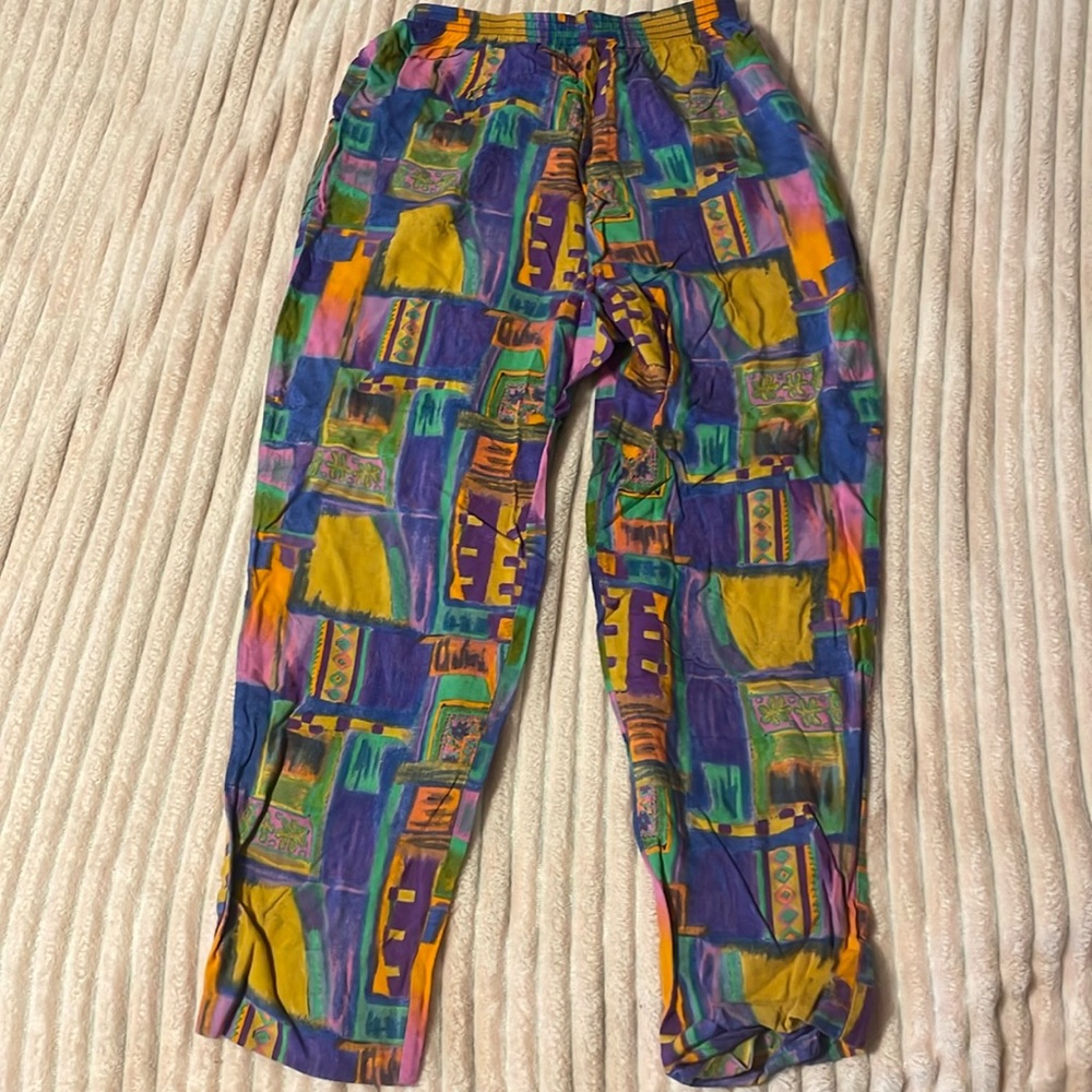 Vintage Rebecca Stressens patterned pants